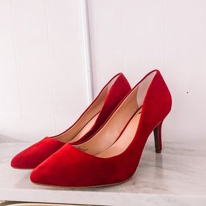 INC International Concepts Red Suede Heels